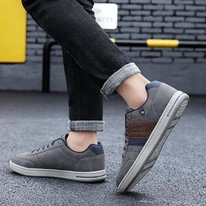 Men's Casual Leather Non-Slip Low Top Dressy Sneaker NWT Size 9